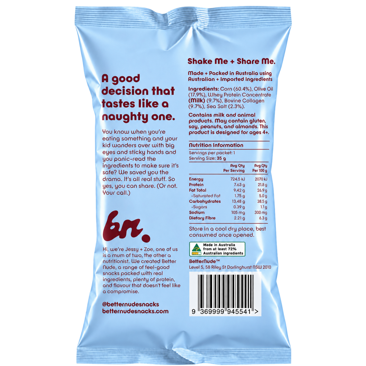 Olive Oil + Sea Salt Protein Popcorn